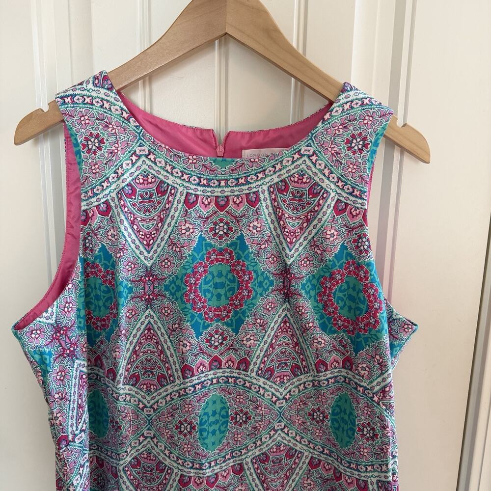 London Times Women's Sleeveless Patterned Dress US Size 14 Multicolor - Picture 2 of 9